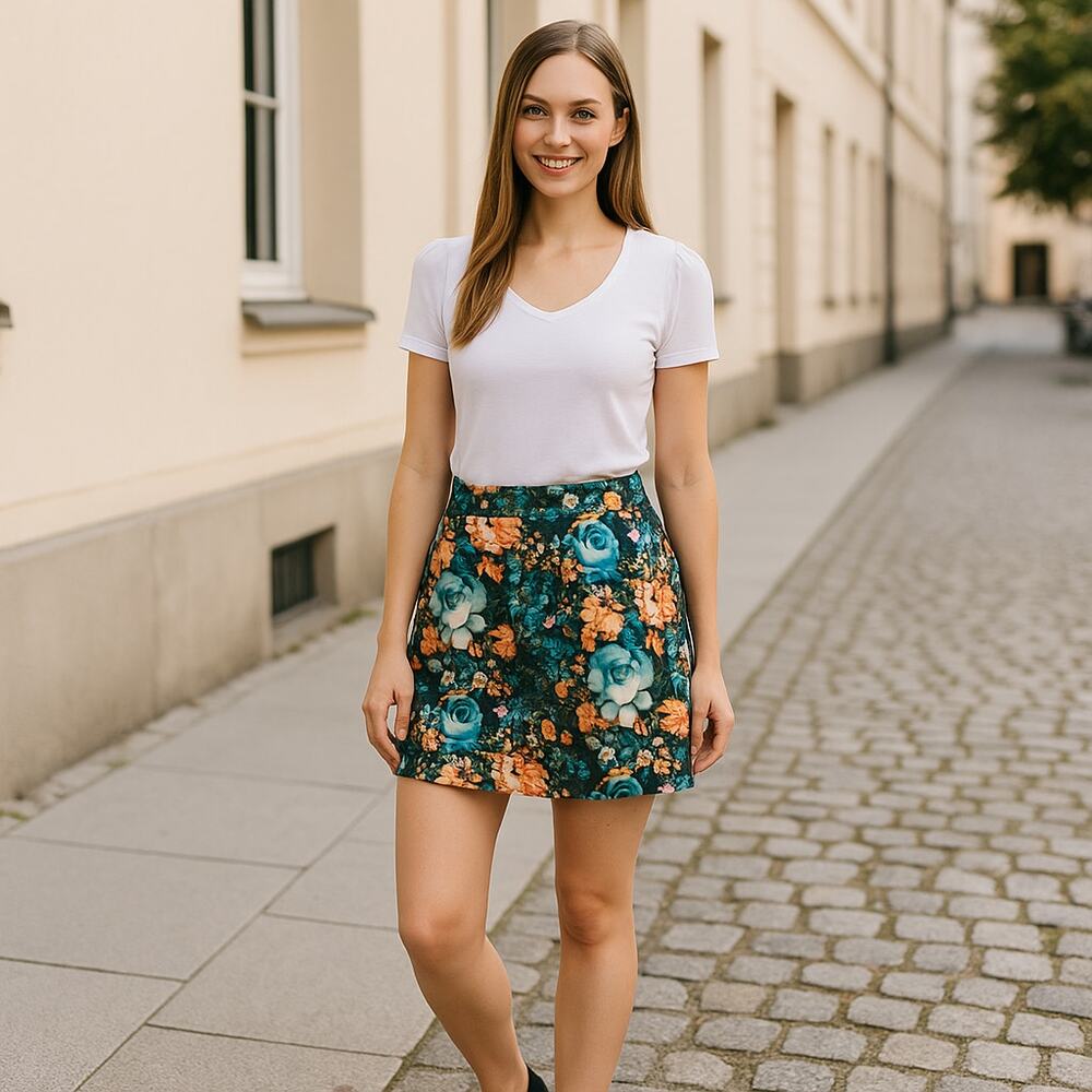 Floral Skater Skirt